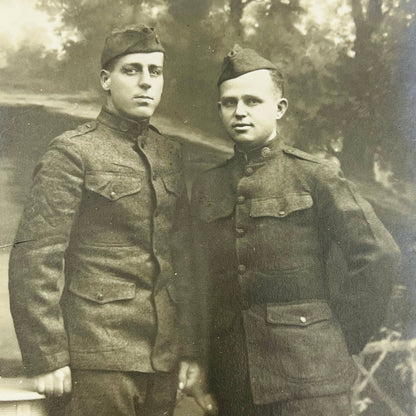 Early 1900s RPPC WWI US Military Servicemen Pose PA9