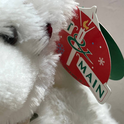 Vintage First & Main White Angel Bear Plush Stuffed Christmas Teddy Toy TA3