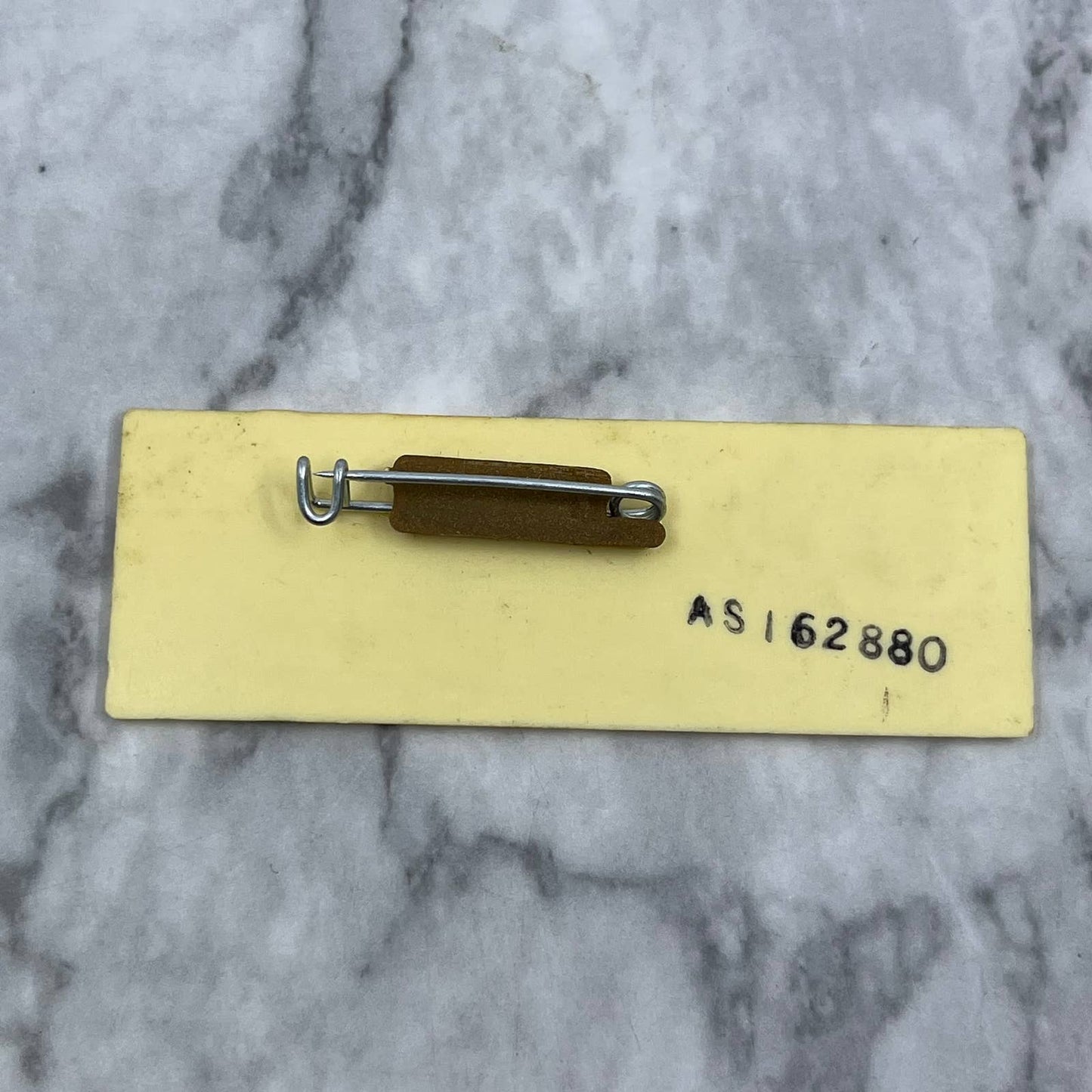 Vintage Taco Grande Blank Employee Name Badge Button Pin SF1