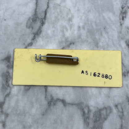 Vintage Taco Grande Blank Employee Name Badge Button Pin SF1