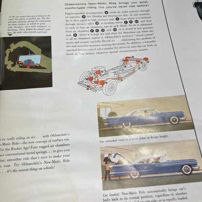 1958 Oldsmobile 14” Color Sales Brochure NinetyEight Starfire Super 88 V40-4