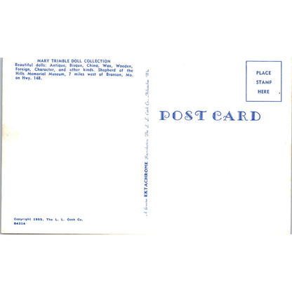 Mary Trimble Doll Collection Bisque Dolls 1955 Original Postcard PB10