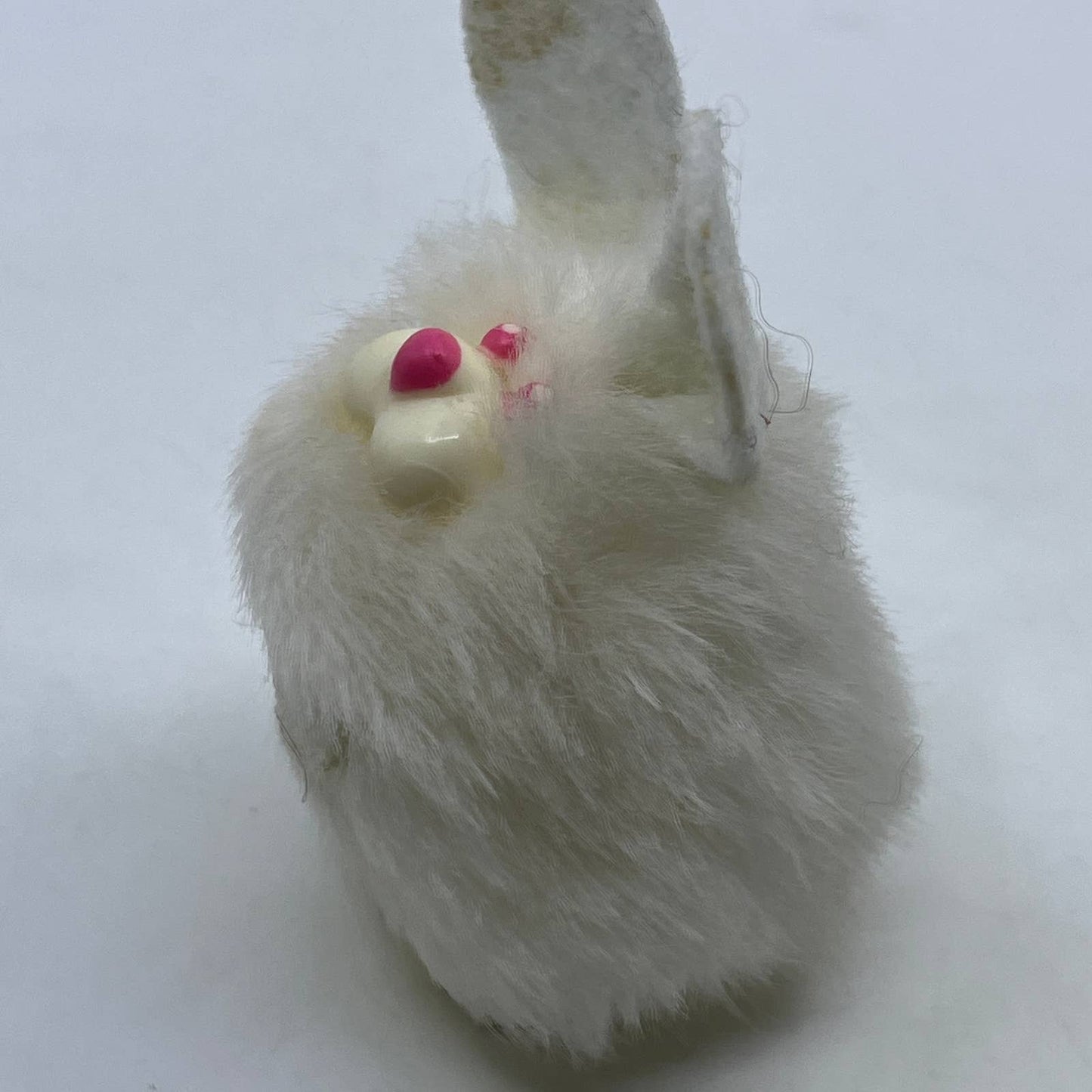 1970s Wind Up Toy Tomy Fuzzy Bunny Rabbit Taiwan 3" TH7