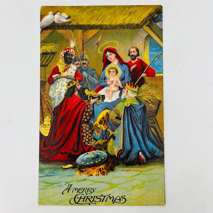 1910s Christmas Post Card WINSCH Back Dresden Nativity Baby Jesus Wise Men PA1