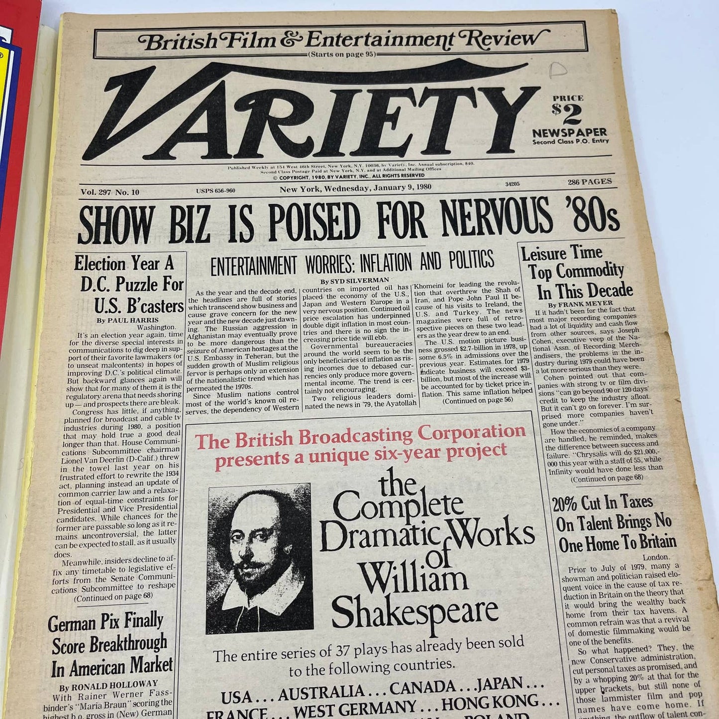 1979 Variety Newspaper Anniversary Edition Ringling Bros. Barnum & Bailey TG5