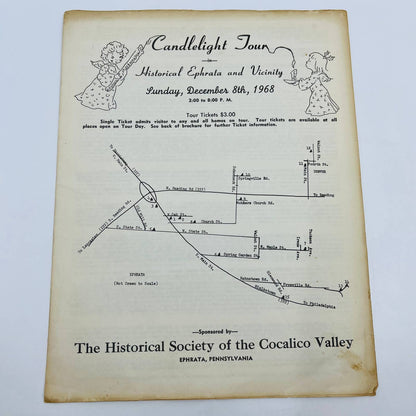 1968 Candlelight Tour Program Historical Society Cocalico Valley Epherata PA D3