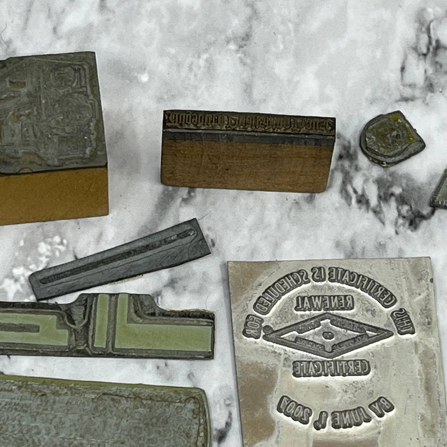 Huge Lot Vintage Letterpress Printers Block Plates Various Shapes & Sizes SE851