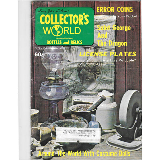 Long John Latham's Collector's World Bottles and Relics Magazine Jan 1974 M5
