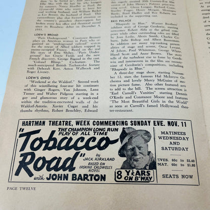 1945 This Week in Columbus Ohio Happenings Map Events Conventions C10