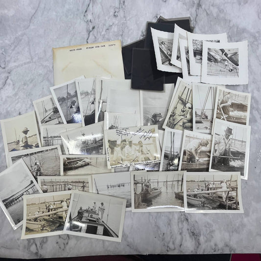 1930s Collection of Photos, Negatives White Stone VA Fishing Jack Lawson TJ9-PG3