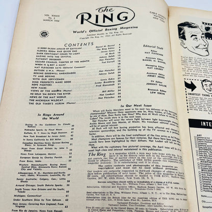 1954 Mar - The Ring Boxing Magazine – Bobo Olson Fighter of the Year Cover TA5