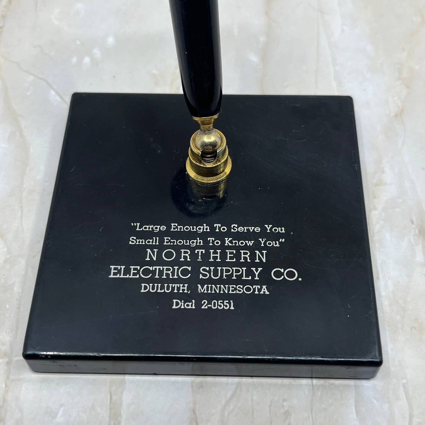 Black Deco Bakelite Desktop Pen Holder Northern Electric Supply Duluth MN TC5-S1