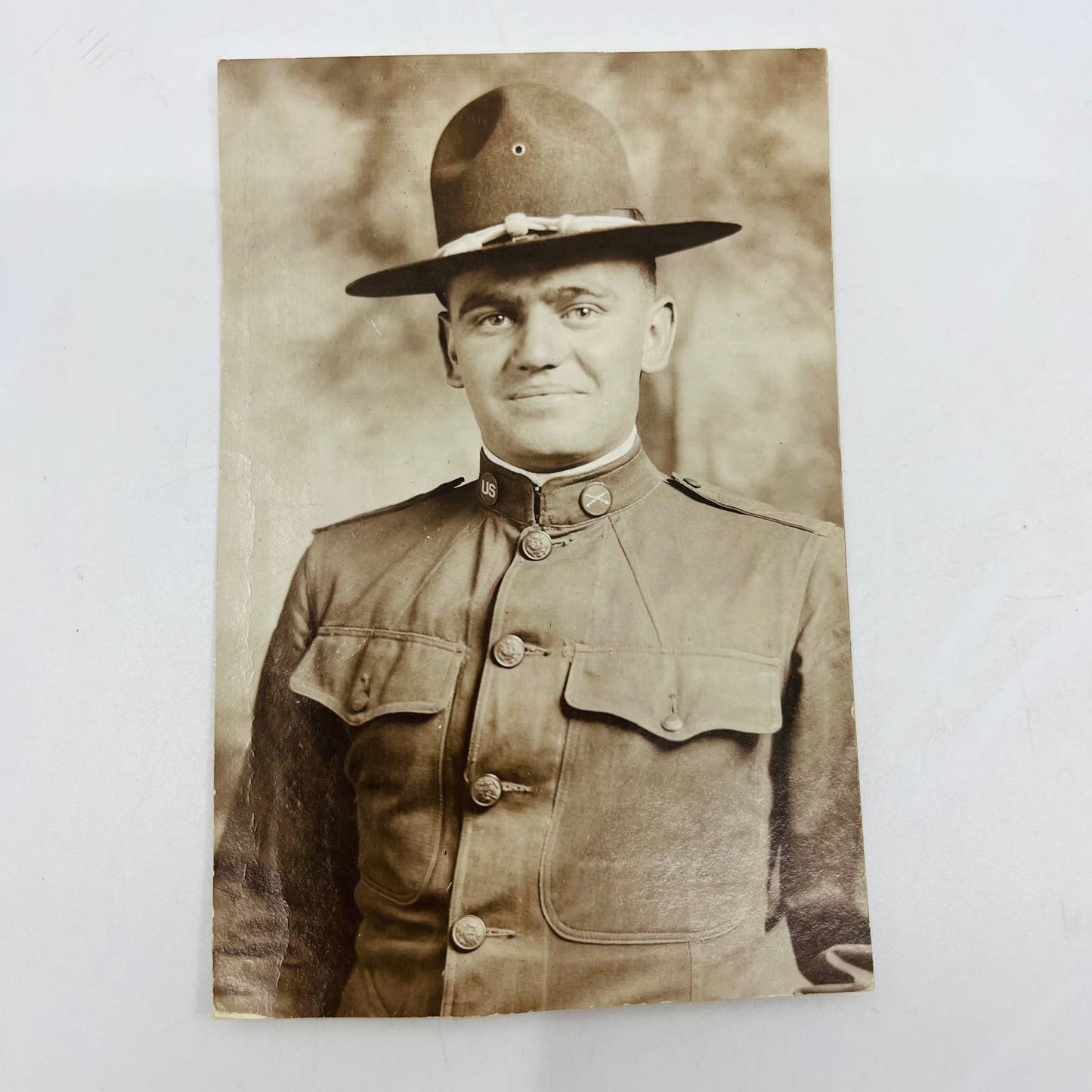 Early 1900s RPPC WWI US Military Soldier Anton Eckert Camp Zachary Taylor KY PA9