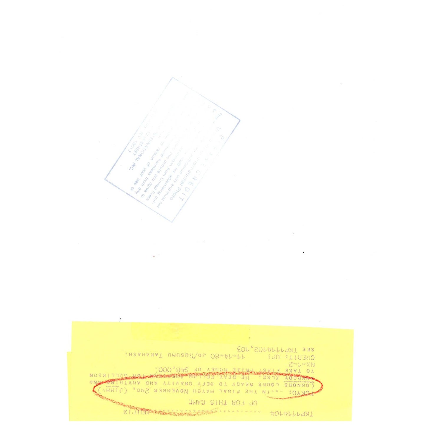 1980 Press Photo Tennis Jimmy Connors in Tokyo 8x10" AD3-4