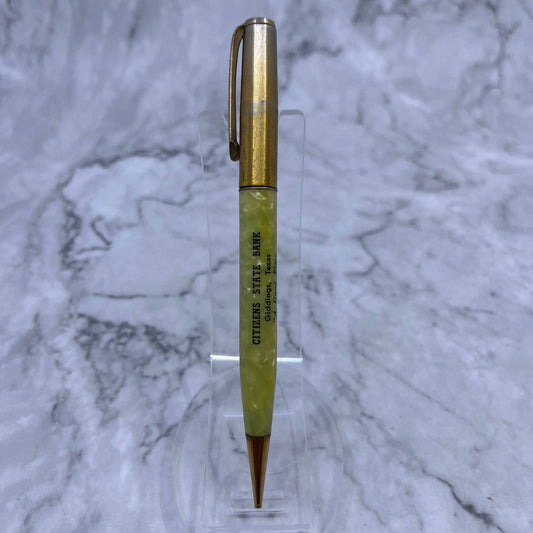 Marble Celluloid Mechanical Pencil Citizens State Bank Giddings TX Sample SE6