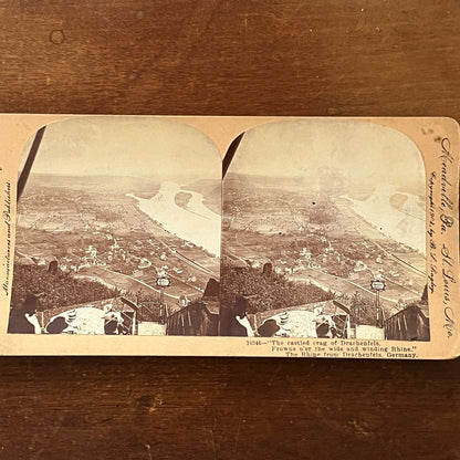 Castled Crag of Drachenfels Germany 1903 Antique Stereoview Card H2-5