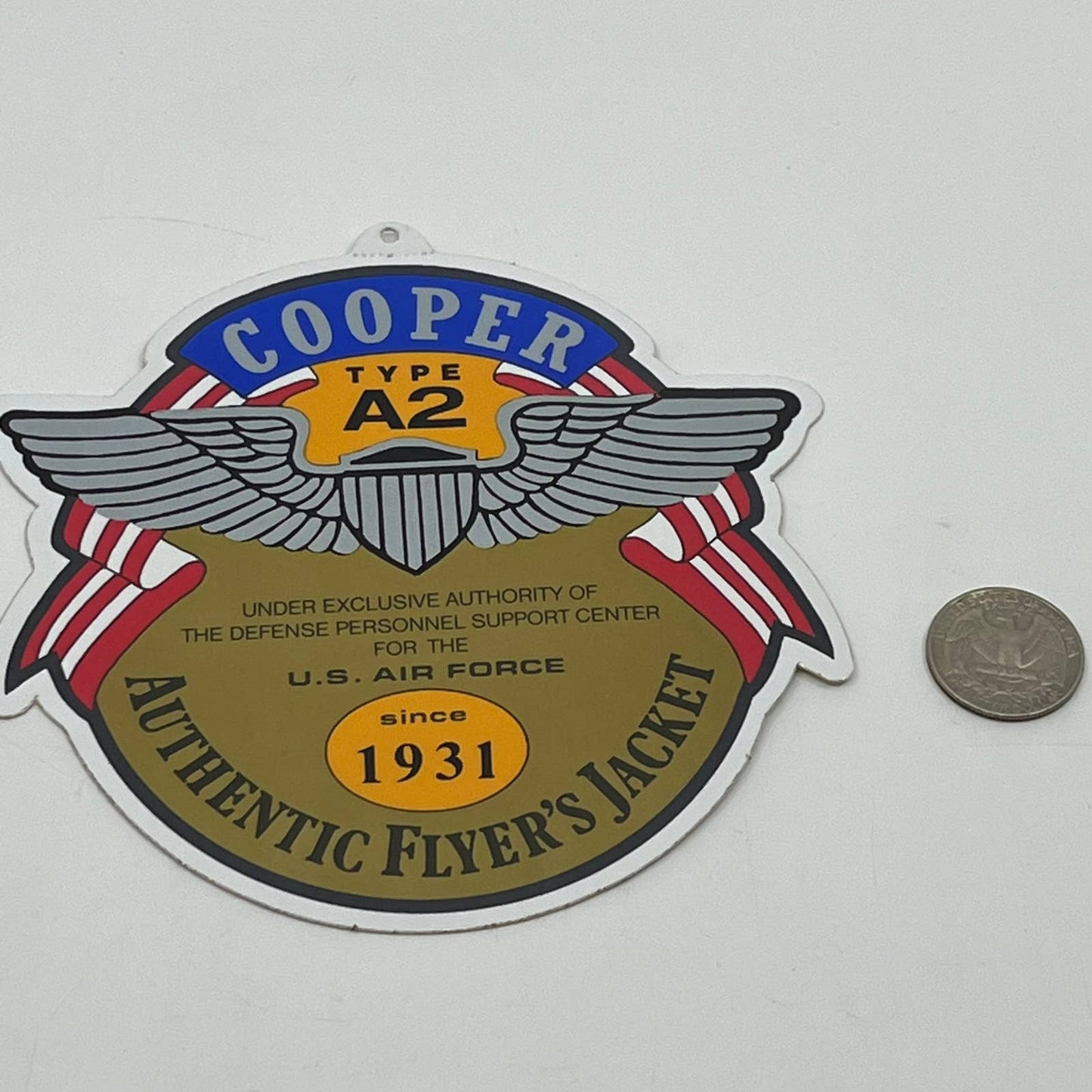 Vintage US Air Force Cooper A2 Authentic Flyer’s Jacket Sticker Decal SC5