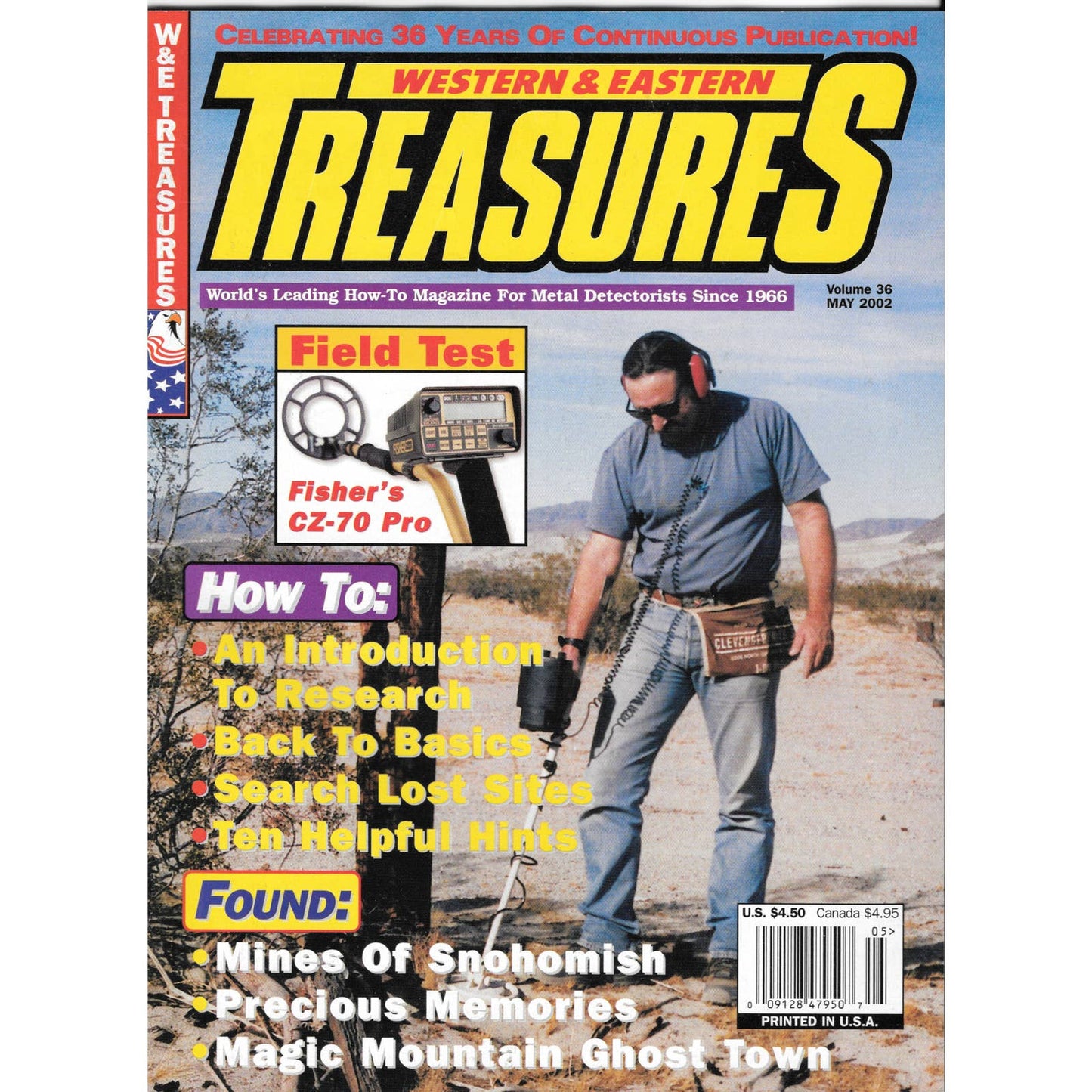 Western & Eastern Treasures Magazine May 2002 Vol. 36 Metal Detecting Mining M1