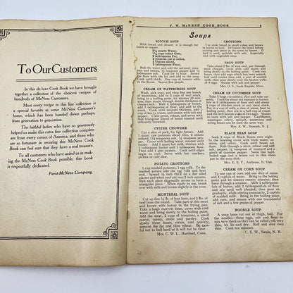 c1910 FW McNess Cookbook Quack Medicine Freeport Illinois L1-4
