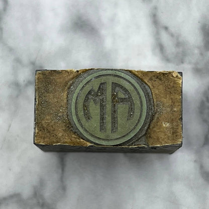 Vintage Printing Letterpress Printers Block Plate “MA” Monogram Logo TJ58