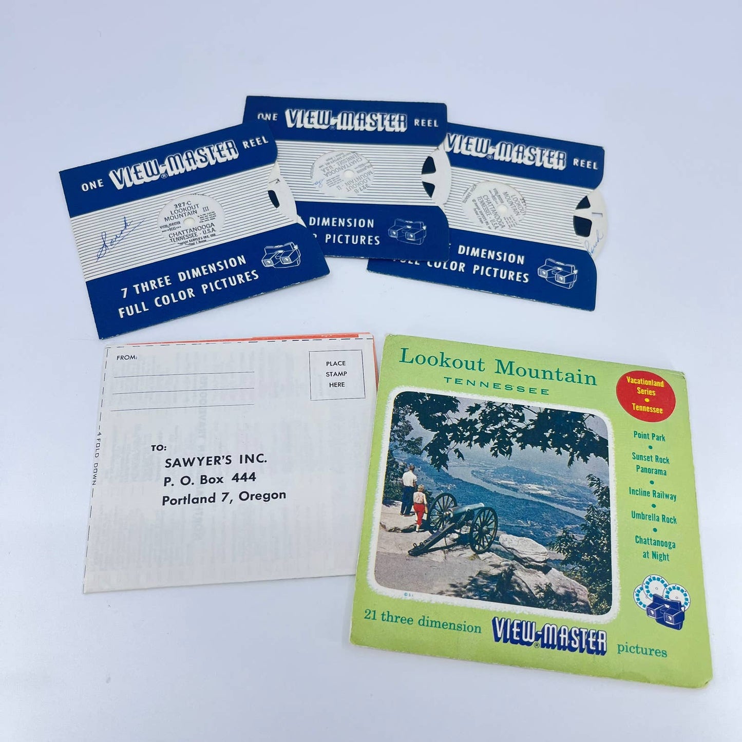 1957 327 Lookout Mountain Vacationland TN view-master Pack SD2