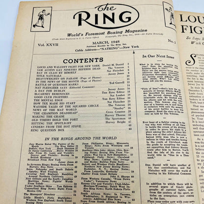 1948 Mar - The Ring Boxing Magazine – Walcott-Louis Cover Robinson TA5