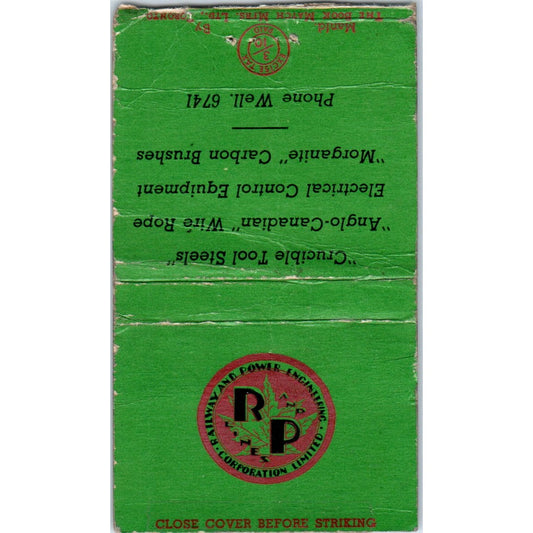 Railway and Power Engineering Corporation LTD Advertising Matchbook Cover MM10-3