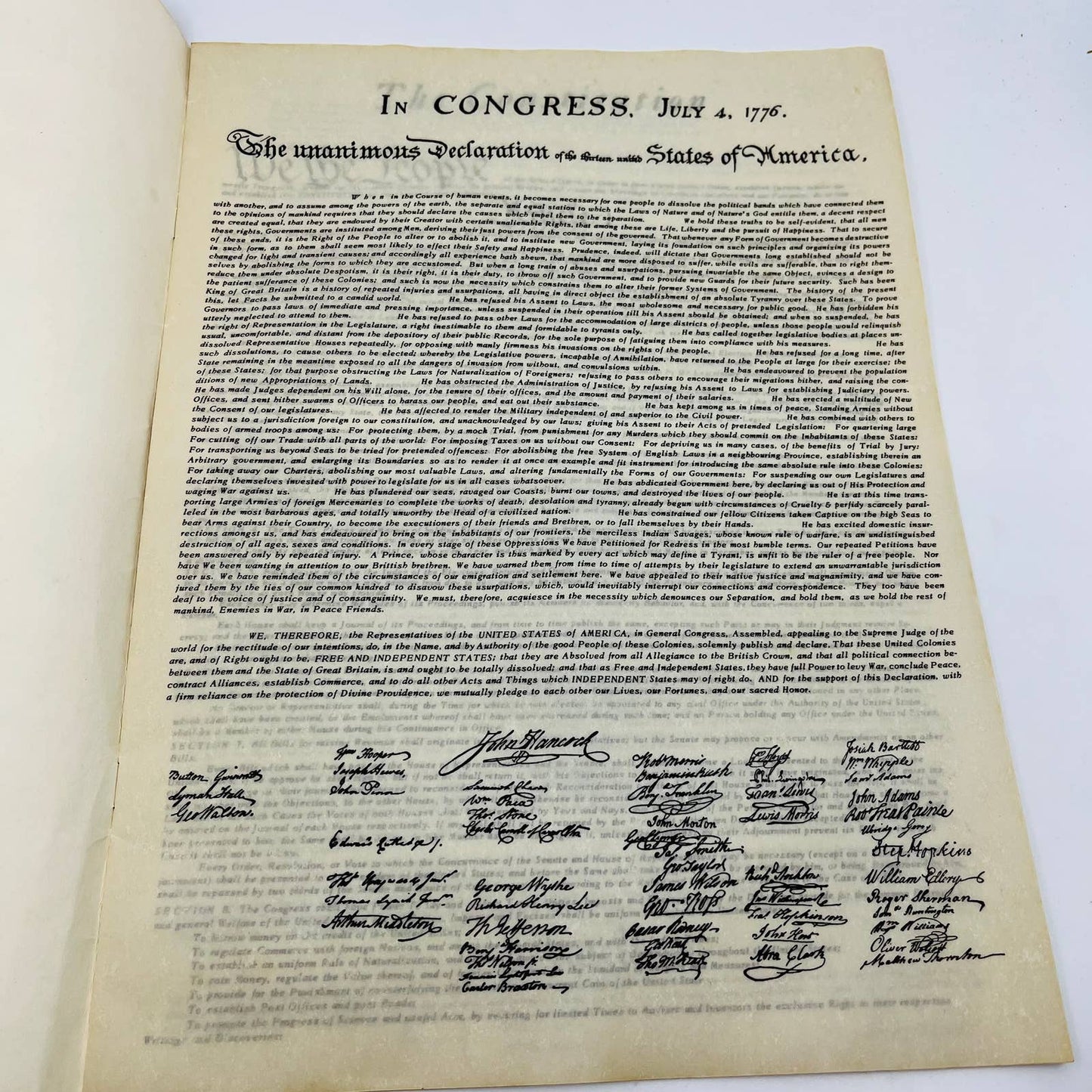 1963 The Liberty Collection Book Historic US Document Repros Constitution TD6