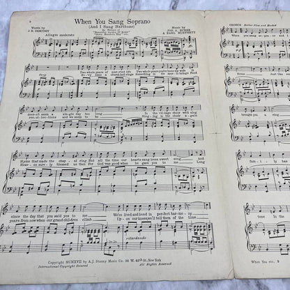 1917 When You Sang Soprano and I Sang Baritone J.E. Dempsey TH1