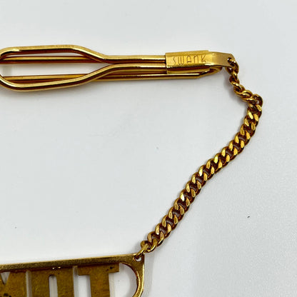 VTG Gold Tone TOM Monogrammed Tie Clip Tie Pin SC3