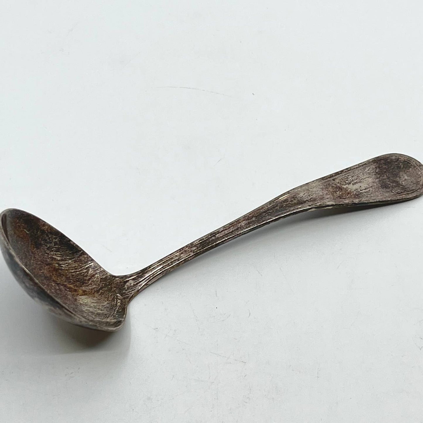 Antique International Silver Co. Silver Gravy Spoon Ladle U.S.N. Monogram SC3
