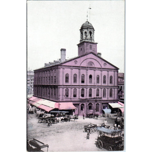 Faneuil Hall Boston c1910 Original Postcard TK1-27