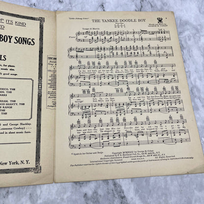 The Yankee Doodle Boy George M. Cohan 1931 Sheet Music TK2-SM3