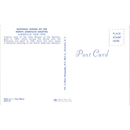 Vtg Postcard National Shrine of the North American Martyrs Auriesville NY EA3