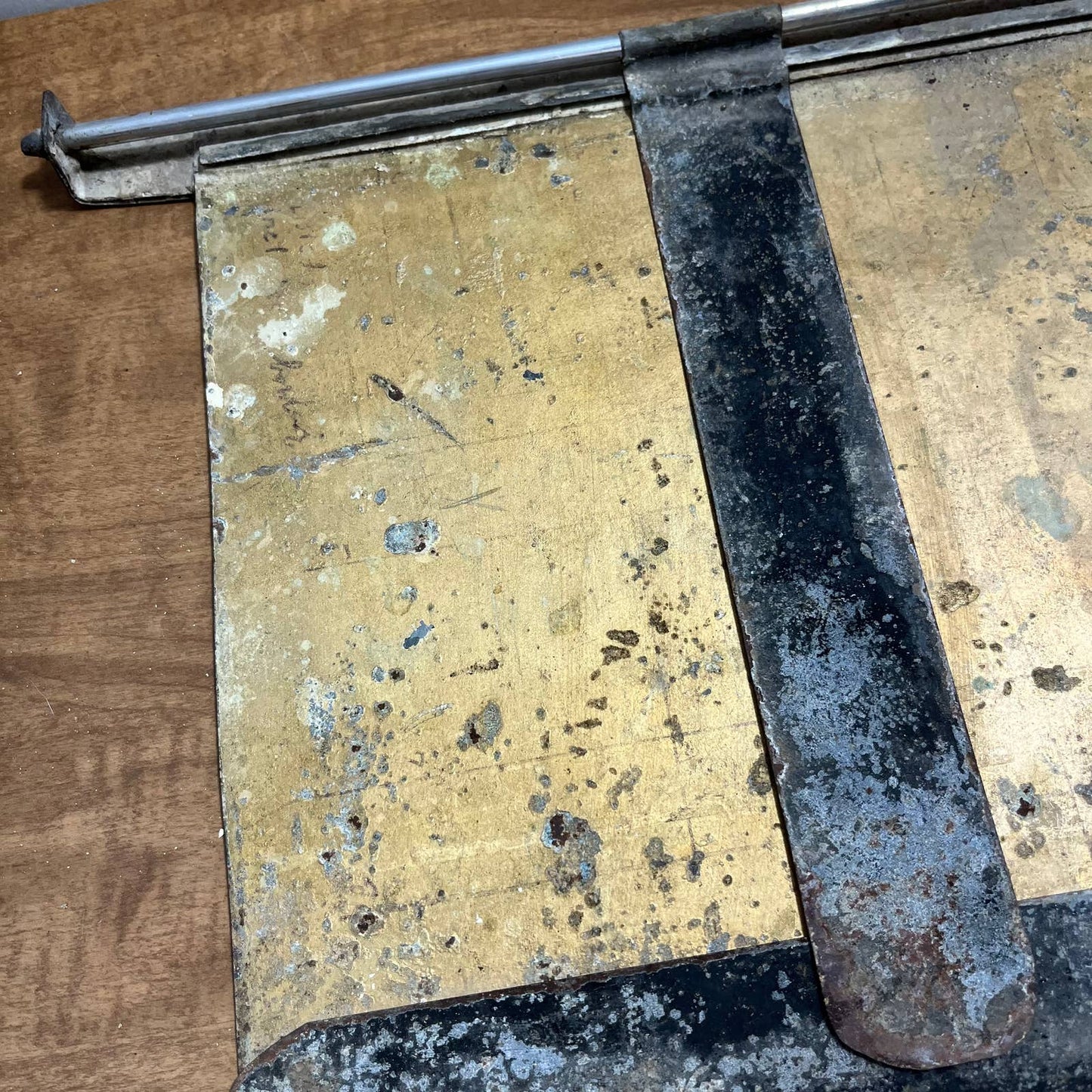 Vintage Primitive Homemade Photo Darkroom Enlarging Easel 8x10" Metal TI5