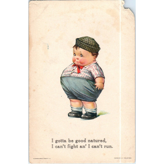 Little Boy "I Can't Fight and I Can't Run" Charles Twelvetrees Postcard P2-4