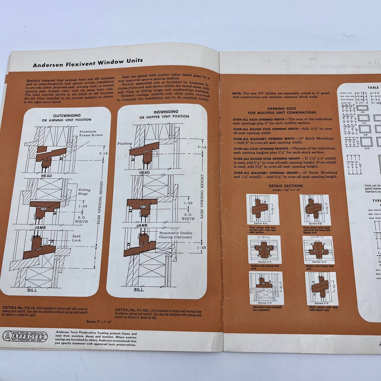 1950s MCM Andersen Windows Wood Windowalls Advertising Booklet Brochure TH8