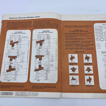 1950s MCM Andersen Windows Wood Windowalls Advertising Booklet Brochure TH8