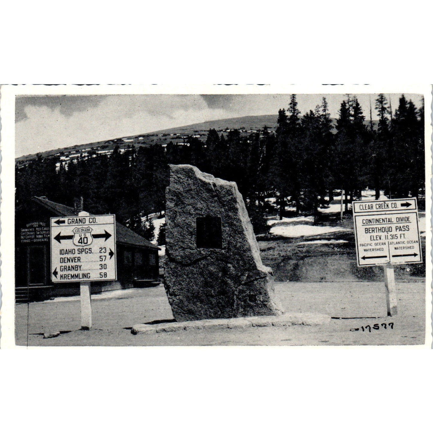 Colorado Continental Divide Berthoud Pass RPPC Original Postcard P2-2