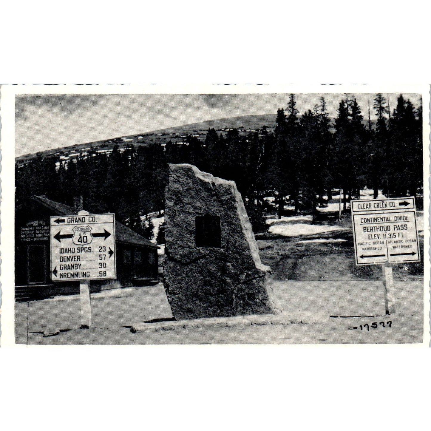 Colorado Continental Divide Berthoud Pass RPPC Original Postcard TK1-28