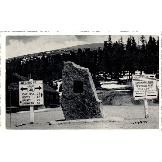 Colorado Continental Divide Berthoud Pass RPPC Original Postcard TK1-28