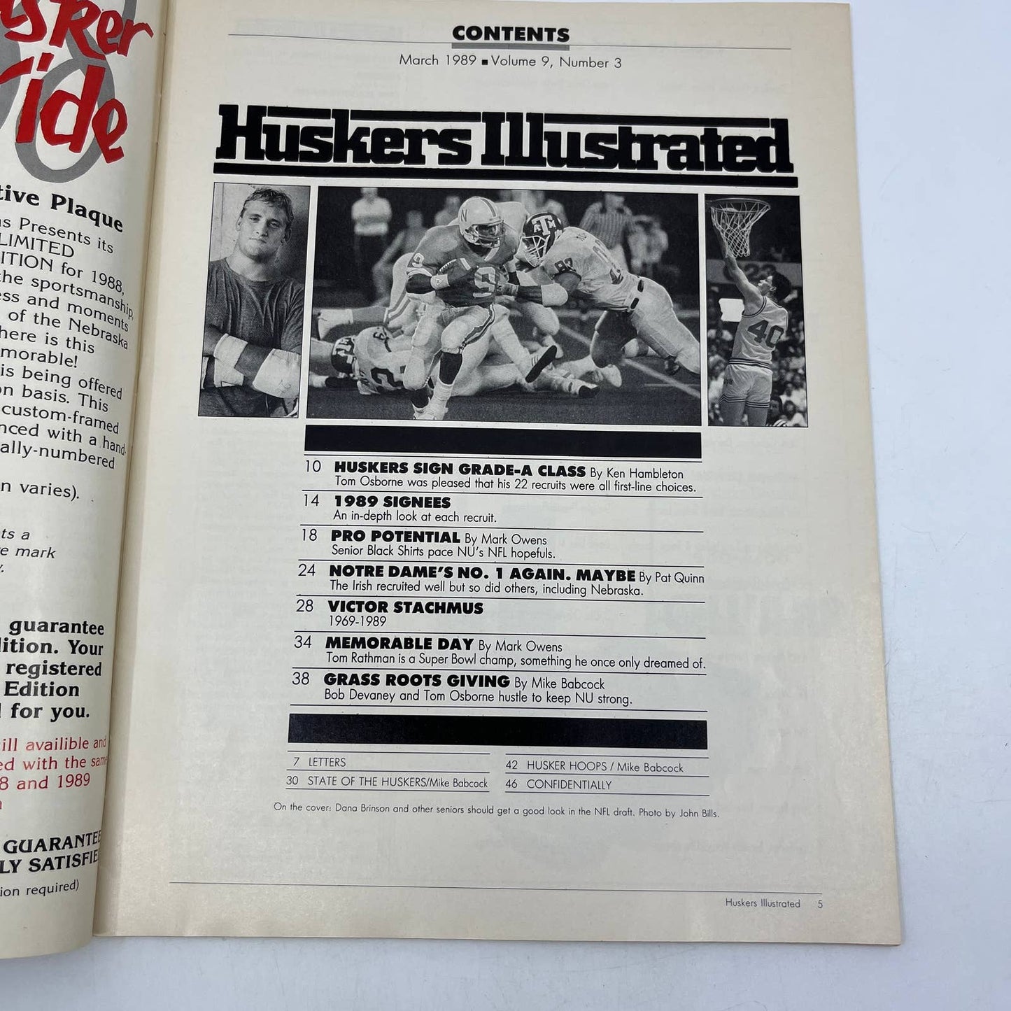 1989 March - Nebraska Huskers Illustrated Magazine -  Recruiting Special TH7
