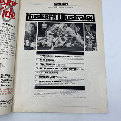 1989 March - Nebraska Huskers Illustrated Magazine -  Recruiting Special TH7