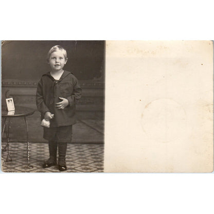 Little Boy Missing Tooth RPPC Real Photo Postcard PB1