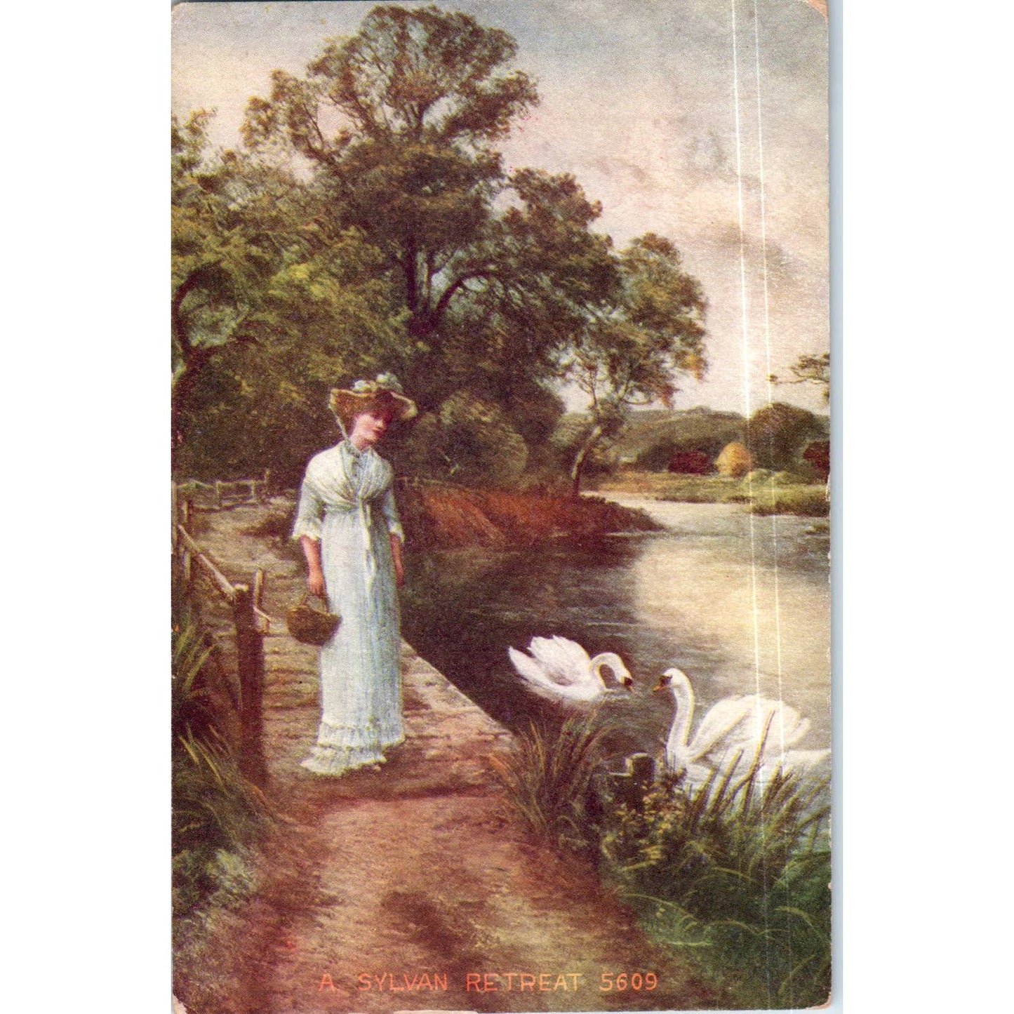 A Sylvan Retreat c1910 Original Postcard TK1-P13