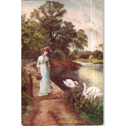 A Sylvan Retreat c1910 Original Postcard TK1-P13