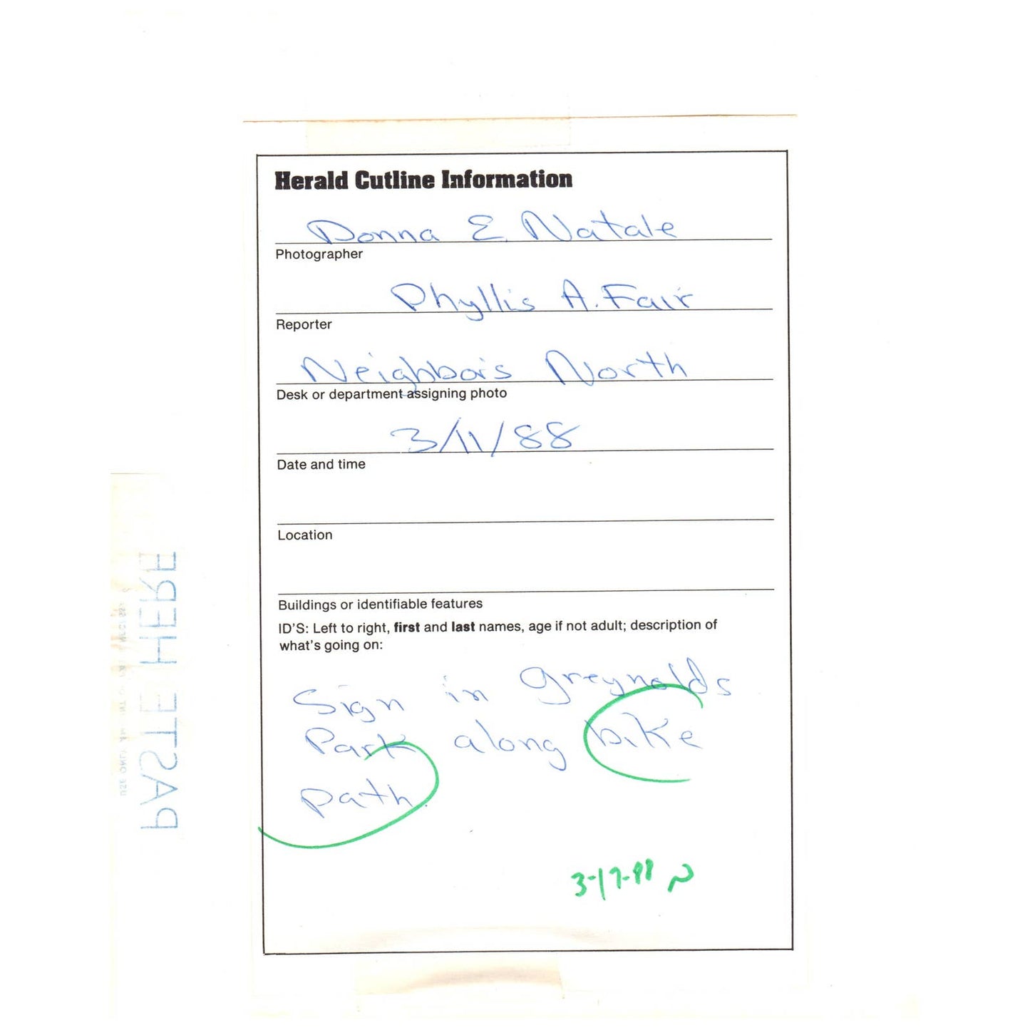 1988 Press Photo Cycling Bike X-ing Sign Greynolds Park North Miami FL 8x10" AD3