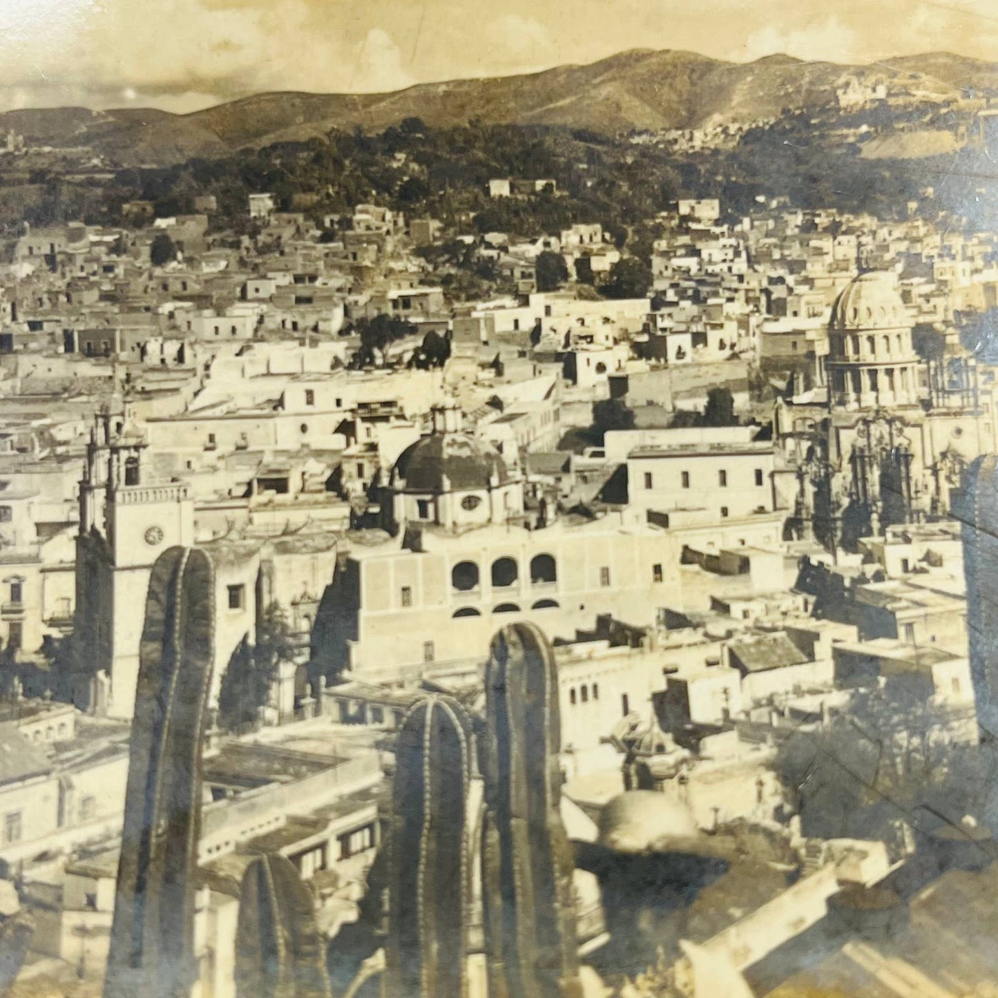 1906 Stereoview Card Bird’s Eye View Guanajuato City Mexico SB8