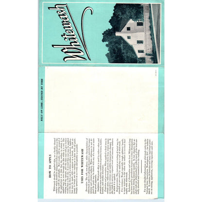 Vintage Info Brochure Whitewash Lime Hints for the Home SE5