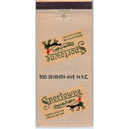 Sportowne Women's Fur Coats Advertising Matchbook Cover SA1-M6